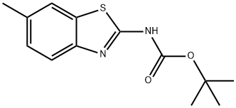 Carbamic acid, (6-methyl-2-benzothiazolyl)-, 1,1-dimethylethyl ester (9CI) Struktur