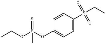 Methylthiophosphonic acid O-ethyl O-[p-(ethylsulfonyl)phenyl] ester 结构式