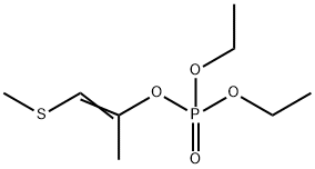 Phosphoric acid diethyl 1-methyl-2-(methylthio)ethenyl ester Struktur