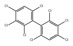 2,2',3,3',4,4',6,6'-八氯联苯,33091-17-7,结构式