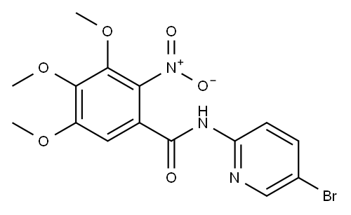 N-(5-bromo(pyridin-2-yl))(3,4,5-trimethoxy-
2-nitrophenyl)carboxamide Struktur