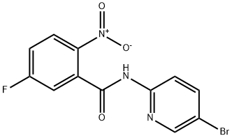 N-(5-bromo-2-pyridinyl)-(2-nitro)-5-fluorophenylcarboxamide Structure