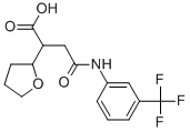 2-(TETRAHYDRO-FURAN-2-YL)-N-(3-TRIFLUOROMETHYL-PHENYL)-SUCCINAMIC ACID Structure