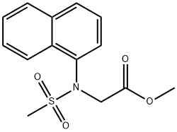 (Methanesulfonyl-naphthalen-1-yl-amino)-acetic acid methyl ester 化学構造式