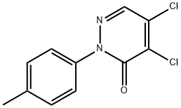 4,5-ジクロロ-2-(4-メチルフェニル)-2,3-ジヒドロピリダジン-3-オン 化学構造式