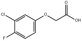 (3-クロロ-4-フルオロフェノキシ)酢酸 化学構造式