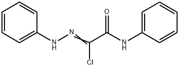 N-フェニル-α-クロロ-α-(2-フェニルヒドラゾノ)アセトアミド 化学構造式