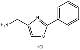 4-AMINOMETHYL-2-PHENYL-OXAZOLEHYDROCHLORIDE, 33105-95-2, 结构式