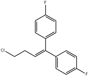 1,1'-(4-chloro-1-butenylidene)bis[4-fluorobenzene] Struktur