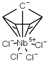 四氯化环戊二烯基铌, 33114-15-7, 结构式