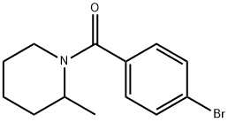 1-(4-ブロモベンゾイル)-2-メチルピペリジン 化学構造式