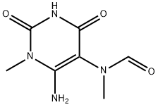 2,4-Pyrimidinedione, 1,2,3,4-tetrahydro-6-amino-5-formylmethylamino-1- methyl- Struktur