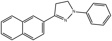 1-phenyl-3-(2-naphthyl)-2-pyrazoline Structure