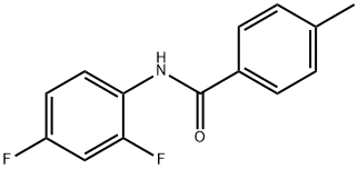 N-(2,4-ジフルオロフェニル)-4-メチルベンズアミド 化学構造式