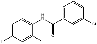 3-クロロ-N-(2,4-ジフルオロフェニル)ベンズアミド 化学構造式