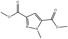 1-メチル-3,5-ピラゾールジカルボン酸ジメチル 化学構造式