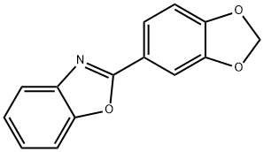 2-[3,4-(メチレンビスオキシ)フェニル]ベンゾオキサゾール 化学構造式