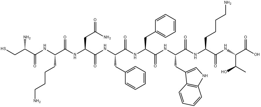 CYS-LYS-ASN-PHE-PHE-TRP-LYS-THR 结构式