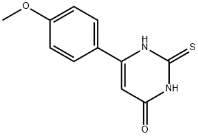 2,3-dihydro-6-(4-methoxyphenyl)-2-thioxo-4(1H)-Pyrimidinone Structure