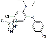 2-chloro-5-(4-chlorophenoxy)-4-(diethylamino)benzenediazonium trichlorozincate Structure