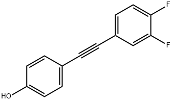 P-(3,4-DIFLUOROPHENYLETHYNYL)PHENOL Structure