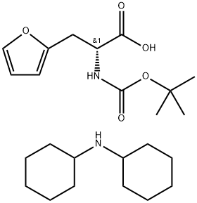 N-BOC-2-呋喃基-D-丙氨酸 二环己基铵盐, 331730-09-7, 结构式