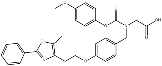 2-[(4-methoxyphenoxy)carbonyl-[[4-[2-(5-methyl-2-phenyl-1,3-oxazol-4-y l)ethoxy]phenyl]methyl]amino]acetic acid