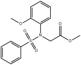 methyl N-(2-methoxyphenyl)-N-(phenylsulfonyl)glycinate Structure