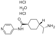 反-4-[(1R)-1-氨基乙基]-N-4-吡啶-环己甲酰胺盐酸盐一水合物, 331752-47-7, 结构式