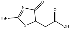 2-(2-amino-4-oxo-1,3-thiazol-5-yl)acetic acid Struktur