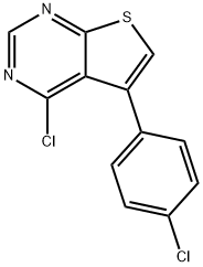 4-CHLORO-5-(4-CHLOROPHENYL)THIENO[2,3-D]PYRIMIDINE Structure