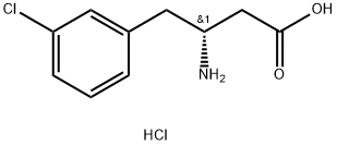 (R)-3-氨基-4-(3-氯苯基)-丁酸盐酸盐 结构式