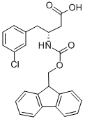 FMOC-(R)-3-氨基-4-(3-氯苯基)-丁酸,331763-57-6,结构式