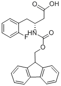 FMOC-(R)-3-氨基-4-(2-氟苯基)-丁酸 结构式
