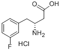 (R)-3-AMINO-4-(3-FLUOROPHENYL)BUTANOIC ACID HYDROCHLORIDE Struktur