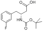 BOC-(R)-3-氨基-4-(3-氟苯基)-丁酸, 331763-66-7, 结构式