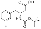 BOC-(R)-3-AMINO-4-(3-FLUORO-PHENYL)-BUTYRIC ACID Structure