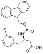 FMOC-(R)-3-氨基-4-(3-氟苯基)-丁酸, 331763-67-8, 结构式