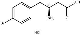 (S)-3-氨基-4-(4-溴苯基)丁酸盐酸盐 结构式