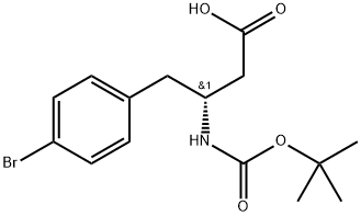 BOC-(R)-3-氨基-4-(4-溴苯基)-丁酸, 331763-75-8, 结构式