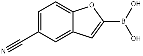 5-氰基-1-苯并呋喃-2-硼酸,331833-83-1,结构式