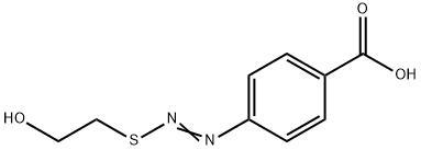4-((E)-2-[(2-HYDROXYETHYL)SULFANYL]DIAZENYL)BENZENECARBOXYLIC ACID 化学構造式
