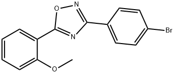 3-(4-ブロモフェニル)-5-(2-メトキシフェニル)-1,2,4-オキサジアゾール 化学構造式
