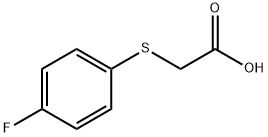 (4-フルオロフェニルチオ)酢酸 化学構造式