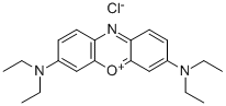 3,7-ビス(ジエチルアミノ)フェノキサジン-5-イウム·クロリド 化学構造式