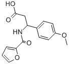 3-[(FURAN-2-CARBONYL)-AMINO]-3-(4-METHOXY-PHENYL)-PROPIONIC ACID 化学構造式