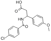 3-(4-CHLORO-BENZOYLAMINO)-3-(4-METHOXY-PHENYL)-PROPIONIC ACID Struktur