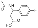 N-ACETYL-2-(4-FLUOROPHENYL)-DL-BETA-ALANINE
 Structure
