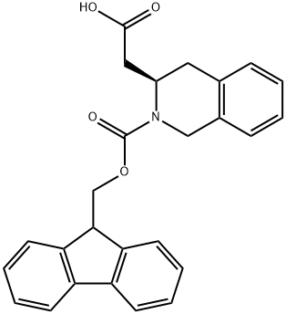 (3R)-2-[(9H-芴-9-甲氧基)羰基]-3,4-二氢-3(1H)-异喹啉乙酸, 332064-67-2, 结构式