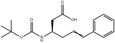 BOC-(R)-3-AMINO-(6-PHENYL)-5-HEXENOIC ACID Structure